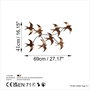 Wallity Flying Birds 3 Escultura de pared de metal Multicolor
